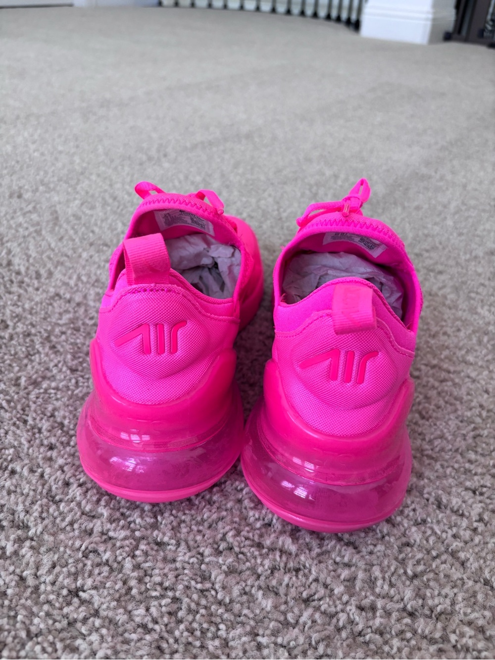 Hot Pink Nike Air Max 270 Women's Sneakers - Picture 3 of 6